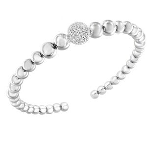 Haus of Brilliance Sterling Silver 1/6 Carat T.W. diamond bangle bracelet